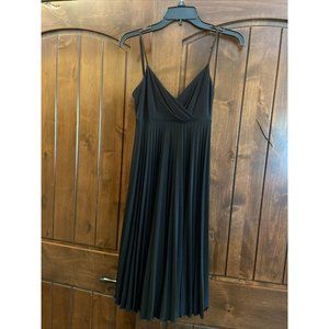 BCBG MAXAZRIA Black Accordion Pleated Polyester Knit Party Dress Women’s SMALL